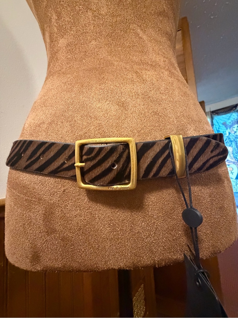 rag & bone X Boyfriend Leather & Calf Hair Belt